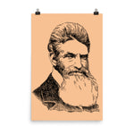 John Brown Sketch - History, Abolitionist, Leftist, Harpers Ferry Poster