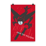 Stop the Killers! Translated - Soviet Propaganda, Anti War, Anti Imperialist, USSR Poster