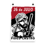 26 de Julio Fidel Castro - Cuban Revolution, Historical, Propaganda, Communist, Reproduction Poster