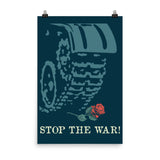 Stop The War! Translated - Soviet Propaganda, Anti War, Anti Imperialist Poster