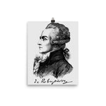 Maximilien de Robespierre Sketch - French Revolution, Jacobin, Revolutionary, Historical Poster