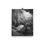The Angel Appearing to Balaam - Gustave Doré, La Grande Bible de Tours, Aesthetic, Gothic, Metal Poster