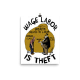 Wage Labor Is Theft - Anti Capitalist, Leftist, Socialist, Class War Poster