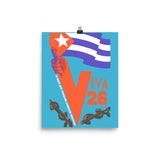 Viva 26 - Cuban Revolution, Historical Propaganda, Socialist Reproduction Poster