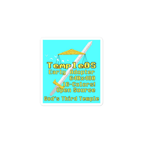 TempleOS Early Adopter - Terry A Davis, Programmer, Meme Sticker