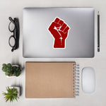 Red Raised Fist - Punk, Radical, Revolution, Leftist, Socialist, Anarchist, Social Justice Sticker