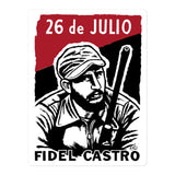 26 de Julio Fidel Castro - Cuban Revolution, Historical, Propaganda, Communist, Reproduction Sticker