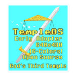 TempleOS Early Adopter - Terry A Davis, Programmer, Meme Sticker