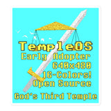 TempleOS Early Adopter - Terry A Davis, Programmer, Meme Sticker