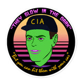 They Glow In The Dark - CIA, Undercover, Terry Davis, Meme Sticker