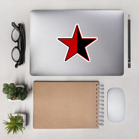 Red And Black Star - AnCom, Anarchist, Socialist, Leftist, Communist, Libertarian Socialist Sticker