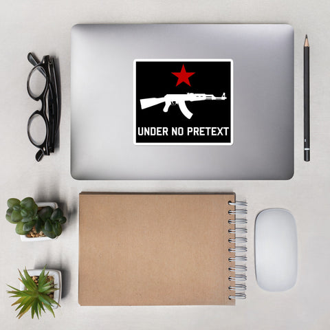 Under No Pretext - Socialist, Red Star, Gun Rights Sticker