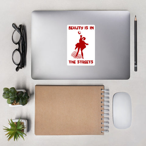 Beauty Is In The Streets Translated - Protest, French, Socialist, Leftist, Anarchist Sticker