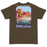 Avignon Le Palais Des Papes (Back Print) - Roger Broders, Aesthetic T-Shirt