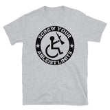 Screw Your Ableist Limits Wheelchair - Anti Ableism, Socialist, Disability Rights, Leftist T-Shirt
