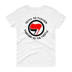 Death to Fascism, Freedom to the People - Anti Fascist Women's Cut T-Shirt