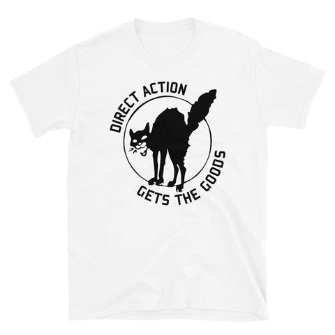 Direct Action Gets The Goods - IWW Sabo-Tabby, Labor Union, Leftist T-Shirt