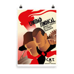 CNT Unidad Sindical - Refinished Spanish Civil War Propaganda Poster