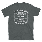 No Human Being Is Useless - Anti Capitalist, Socialist T-Shirt