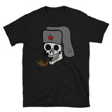 Smoking Skull - Punk, Ushanka, Pipe, Red Star, Meme T-Shirt