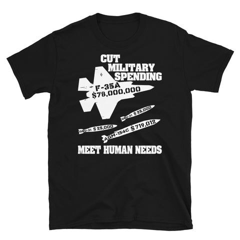 Cut Military Spending, Meet Human Needs - Anti War, Leftist, Socialist T-Shirt