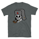 Smoking Skull - Punk, Ushanka, Pipe, Red Star, Meme T-Shirt