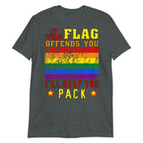 If This Flag Offends You I'll Help You Pack - LGBTQ, Gay Pride, Parody, Meme T-Shirt