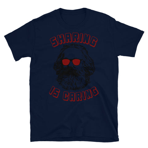 Sharing Is Caring - Karl Marx Silhouette, Socialist, Marxist, Democratic Socialism, Leftist T-Shirt