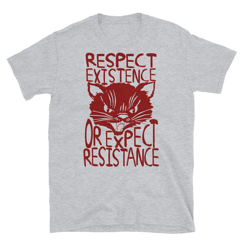 Respect Existence Or Expect Resistance - Sabo Tabby, Punk, Leftist, Socialist T-Shirt