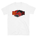 Left Unity Handshake - Anarchist, Socialist, Communist, Leftist, Anti Sectarian T-Shirt