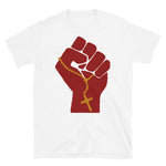Liberation Theology Raised Fist - Radical Christianity, Christian, Protest, Social Justice, Leftism, Socialism T-Shirt