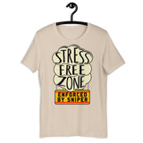 Stress Free Zone Enforced By Sniper - Oddly Specific, Meme T-Shirt